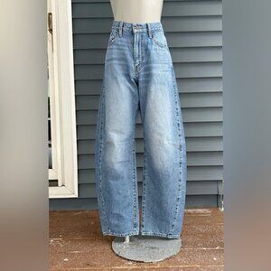 Levis Blue Denim High Rise Wide Leg Cinch Barrel Jeans~26~